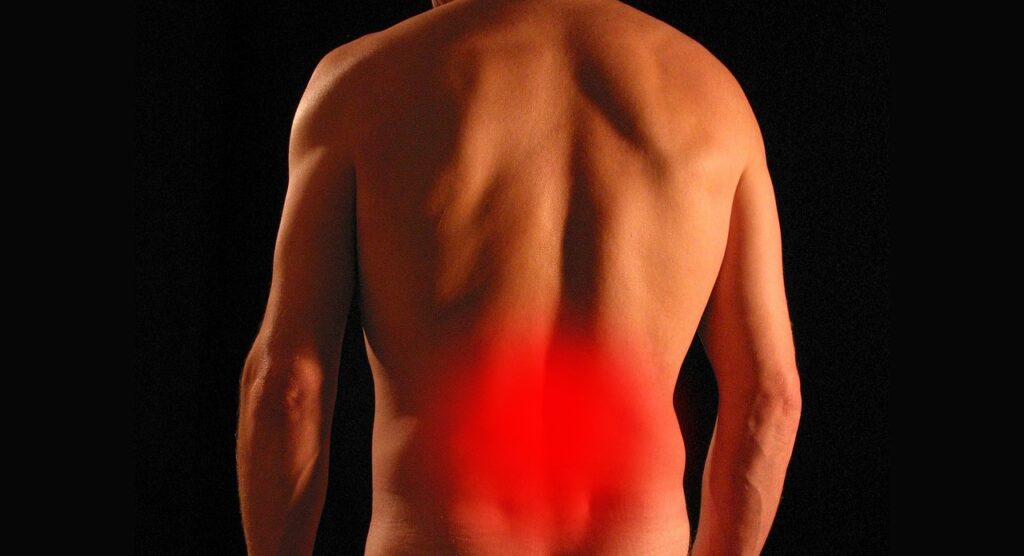 high blood pressure lower back pain